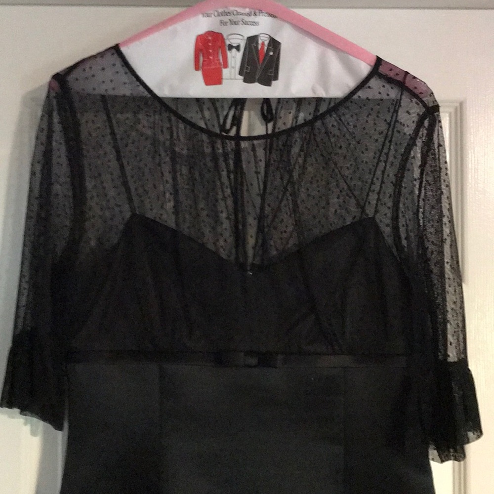 Black Lace and Satin Dress 8p